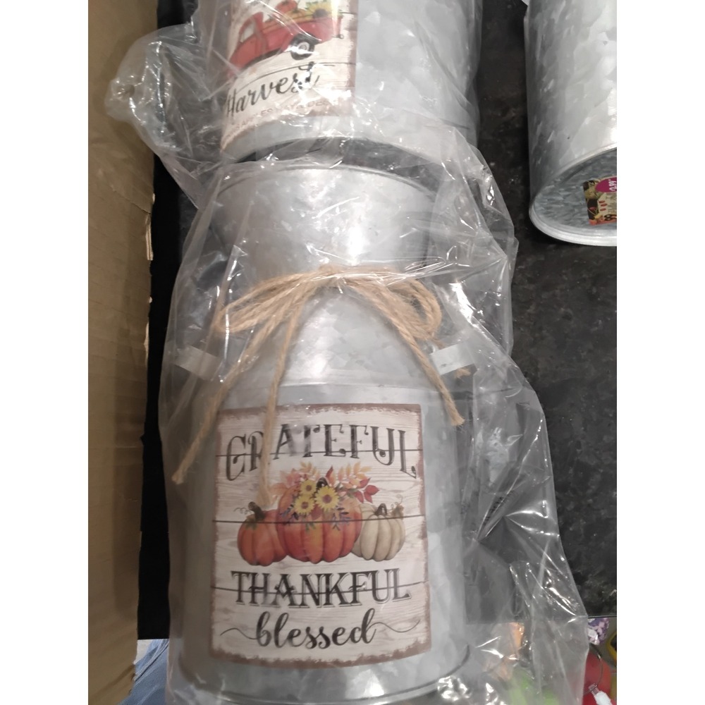 Farmhouse Fall Decor Bundle – 12 Galvanized Buckets - Picture 11 of 11